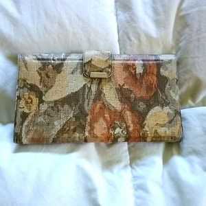 Vintage wallet, checkbook holder, pen holder, currency, coin holder